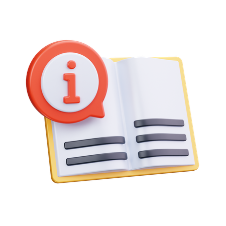 Livro de informações  3D Icon