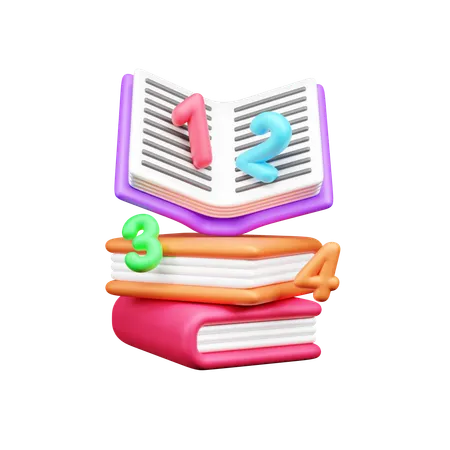 Livro de matemática  3D Icon