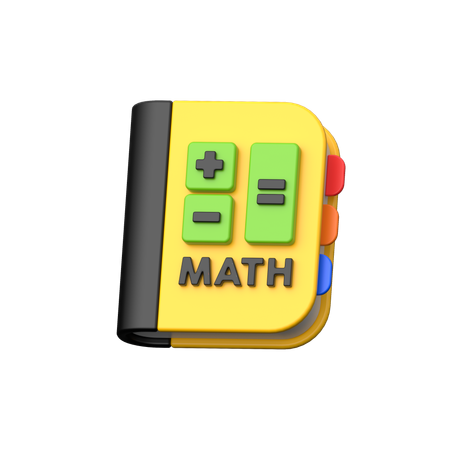 Livro de matemática  3D Icon