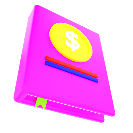 Livro de moeda  3D Icon