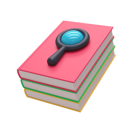 Livro de pesquisa  3D Illustration