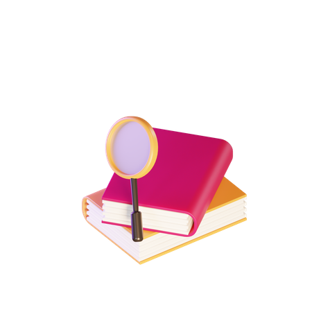 Livro de pesquisa  3D Illustration