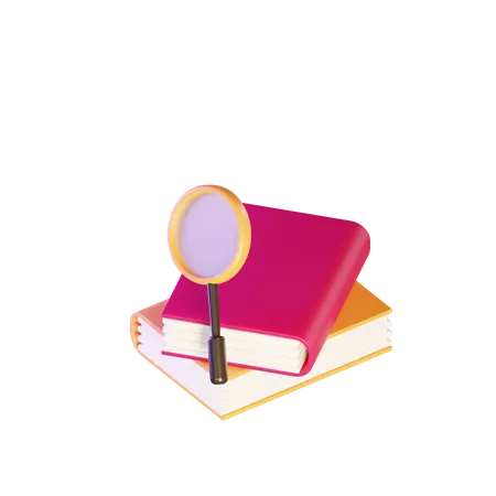 Livro de pesquisa  3D Illustration