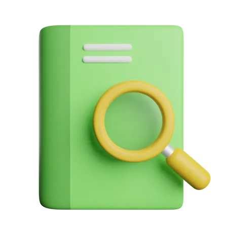 Livro de pesquisa  3D Icon