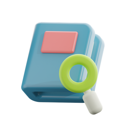 Livro de pesquisa  3D Icon