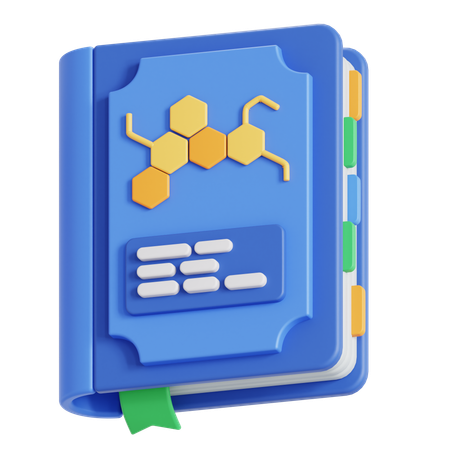 Livro de química  3D Icon