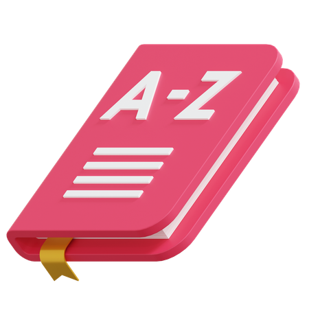 Livro de vocabulário  3D Icon