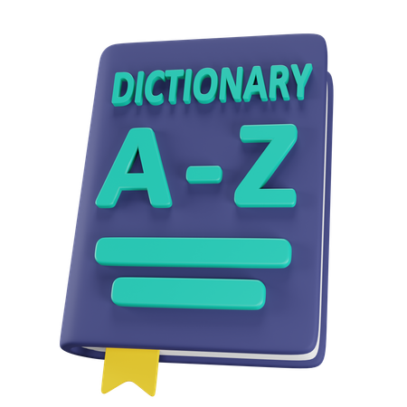 Livro de dicionário  3D Illustration