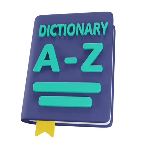 Livro de dicionário  3D Illustration