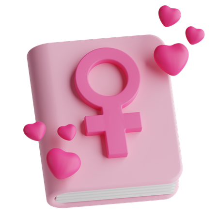 Livro do dia da mulher  3D Icon