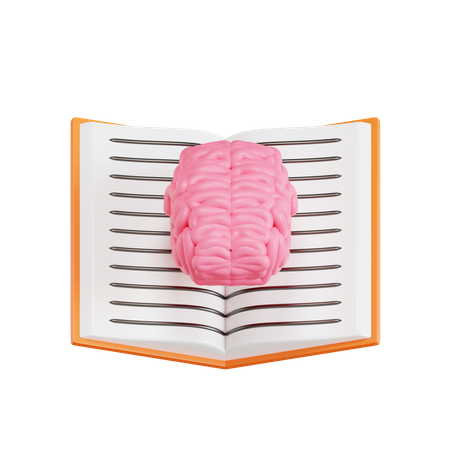 Livro e cérebro  3D Icon