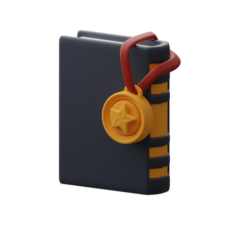 Livro e medalha  3D Icon