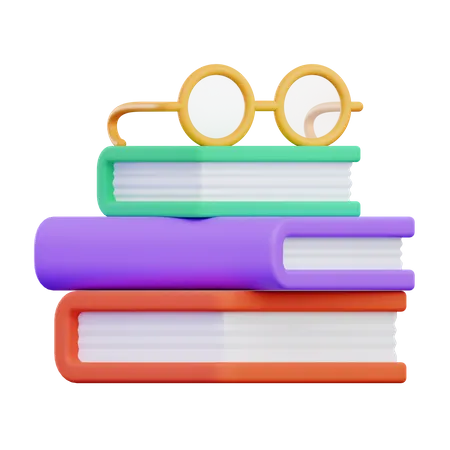 Livro e óculos  3D Icon