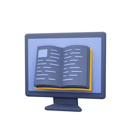 Livro eletronico  3D Icon