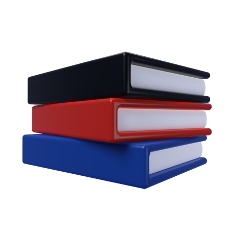 Livro empilhado  3D Icon