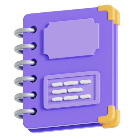 Livro espiral  3D Icon