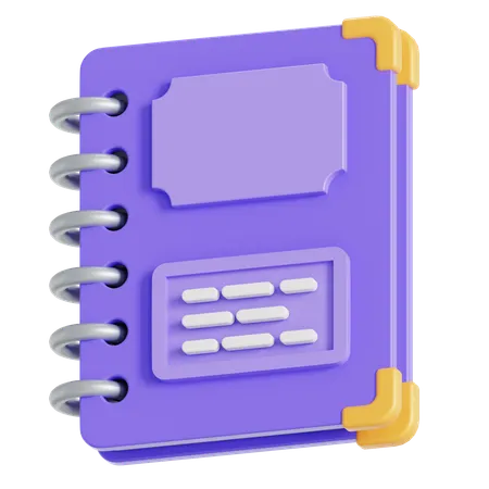 Livro espiral  3D Icon