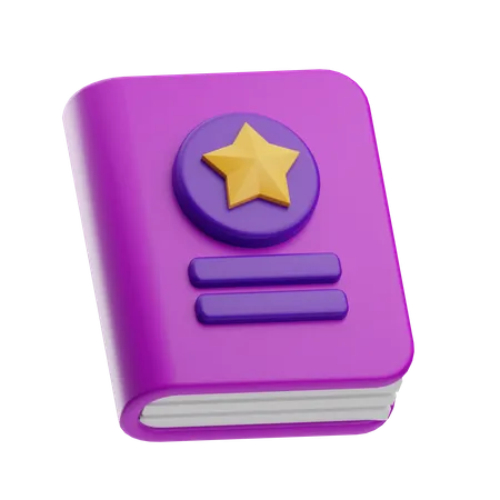 Livro estrela  3D Icon