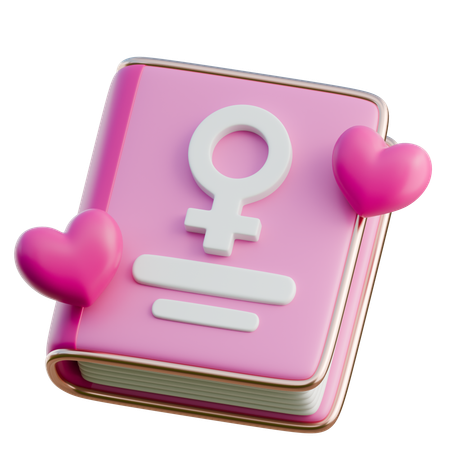 Livro feminino  3D Icon