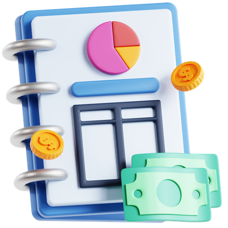 Livro de finanças  3D Icon