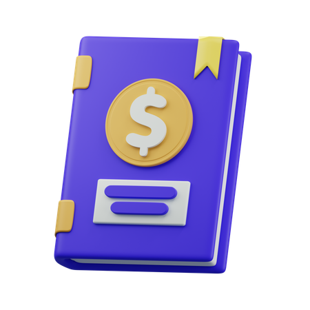 Livro financeiro  3D Icon