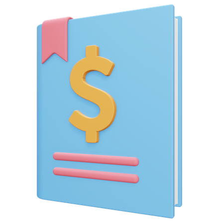 Livro financeiro  3D Illustration