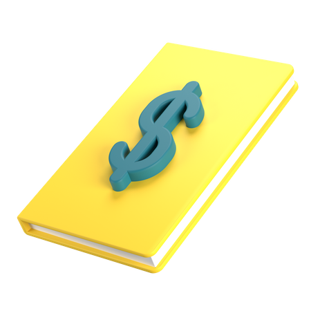 Livro financeiro  3D Illustration