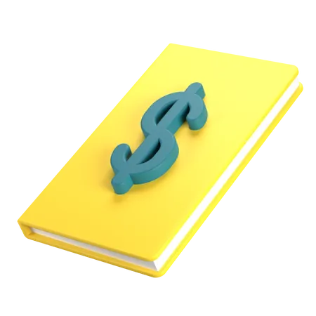 Livro financeiro  3D Illustration