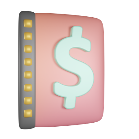 Livro financeiro  3D Icon