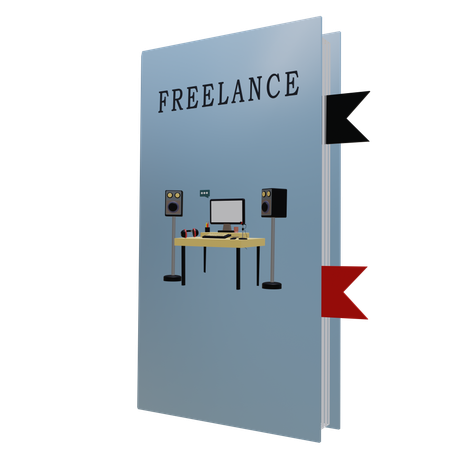 Livro freelancer  3D Icon