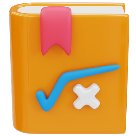 Livro guia de estudo de matemática  3D Icon