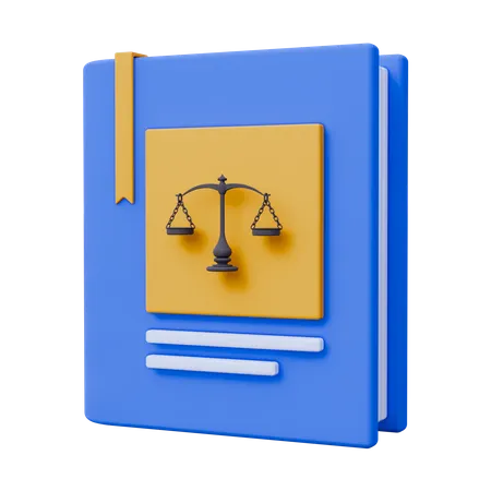 Livro de justiça  3D Icon