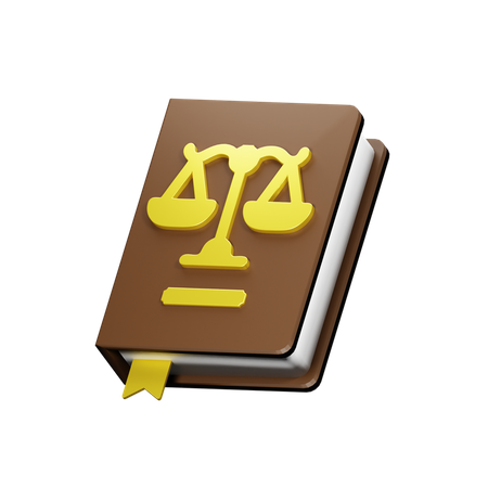 Livro de direito  3D Illustration