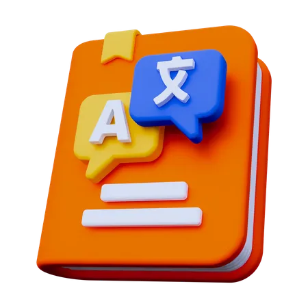 Livro de idiomas  3D Icon