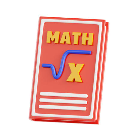 Livro de matemática  3D Icon