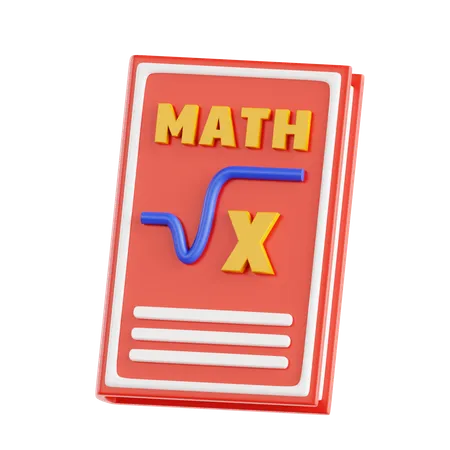 Livro de matemática  3D Icon