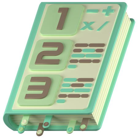 Livro de matemática  3D Icon