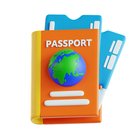 Livro de passaporte  3D Icon