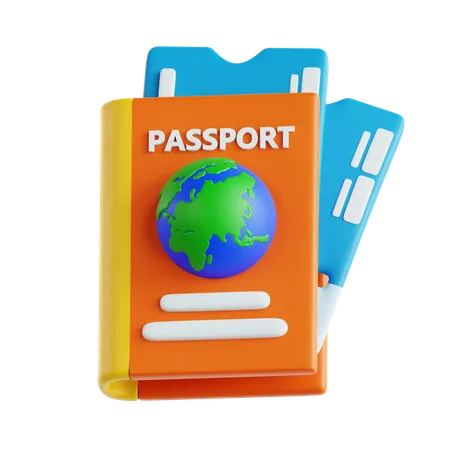 Livro de passaporte  3D Icon