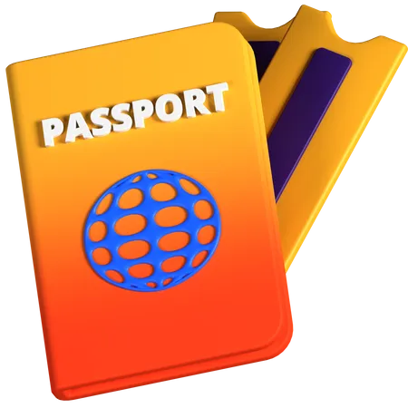 Livro de passaporte  3D Icon