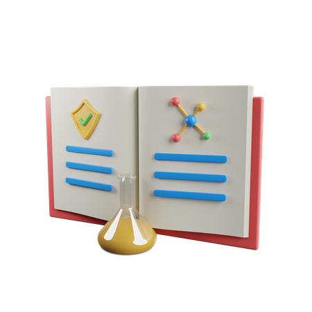 Livro de pesquisa  3D Illustration