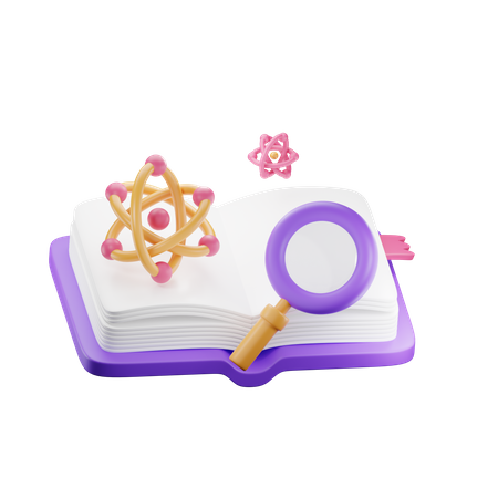 Livro de pesquisa  3D Icon