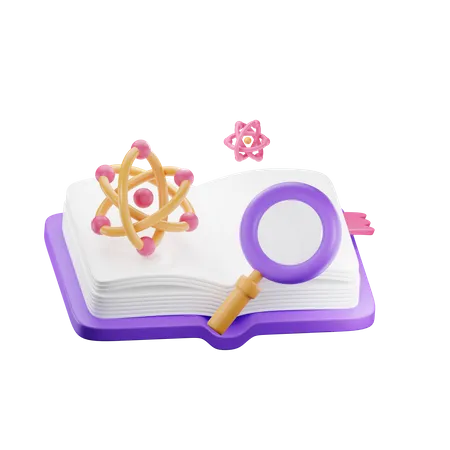 Livro de pesquisa  3D Icon