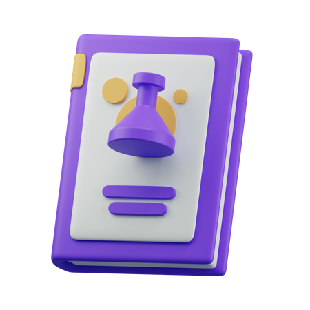 Livro de química  3D Icon