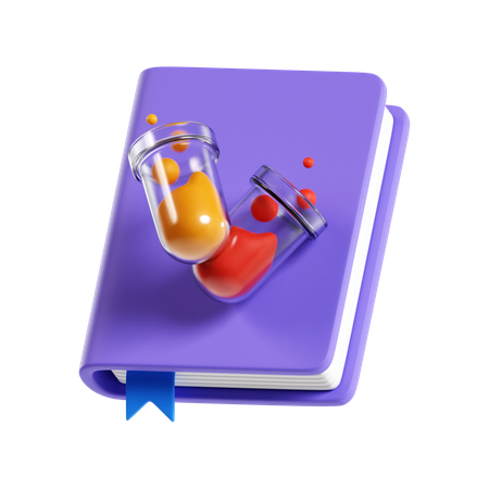 Livro de química  3D Icon