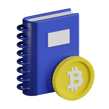 Livro-razão de bitcoin  3D Illustration