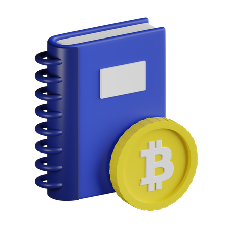 Livro-razão de bitcoin  3D Icon