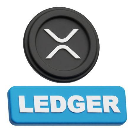 Livro-razão de moedas XRP  3D Icon