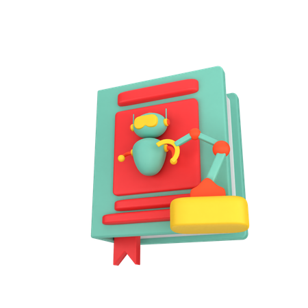 Livro robótico  3D Icon