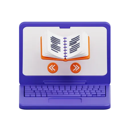 Livro virtual  3D Icon